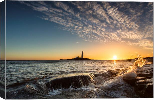 Wave to St Mary Canvas Print by Paul Appleby