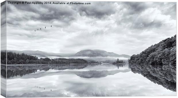 Loch Venachar, The Trossachs. Scotland. Monotone Canvas Print by Paul Appleby