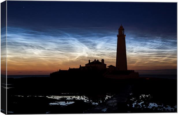  Noctilucent Clouds at St. Mary's Canvas Print by Paul Appleby