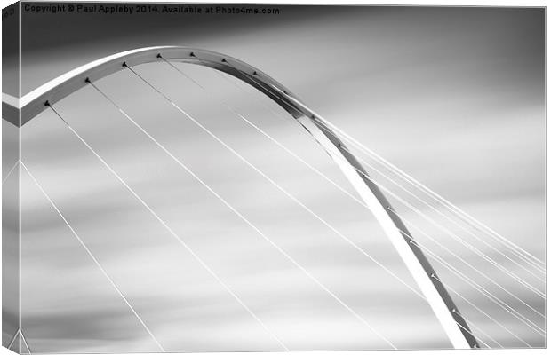  Millennium Bridge, Newcastle Gateshead Quayside Canvas Print by Paul Appleby