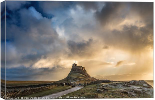Snow Filled Northumberland Sky Canvas Print by Paul Appleby