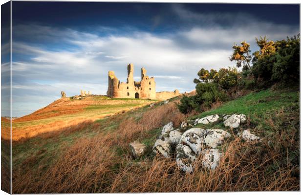 Dunstanburgh Castle & Outcrop - Northumberland Canvas Print by Paul Appleby