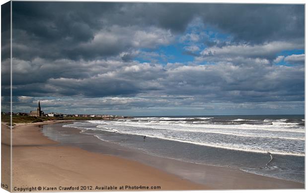 Long Sands Canvas Print by Karen Crawford