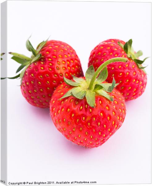 Strawberries Canvas Print by Paul Brighton