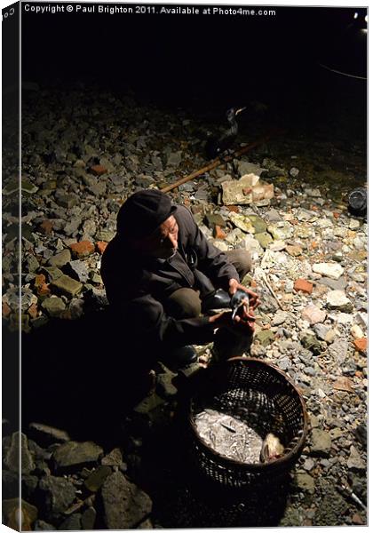 Cormorant Fisherman Canvas Print by Paul Brighton