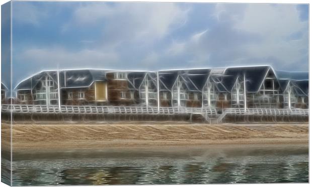 Aberavon Beachfront Flats Fractal Canvas Print by Julie Hoddinott
