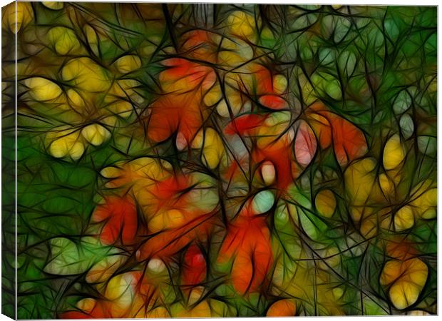 Autumn Abstract Canvas Print by Kathleen Stephens
