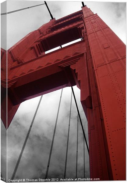 HIgh Rising Golden Gate Bridge Canvas Print by Thomas Stroehle