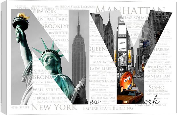 NY - Best of Big Apple Canvas Print by Thomas Stroehle