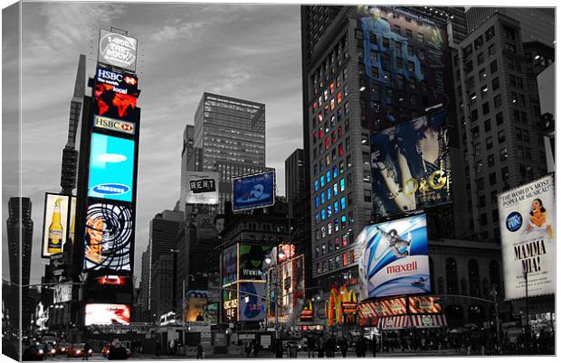 Time Square New York Canvas Print by Thomas Stroehle