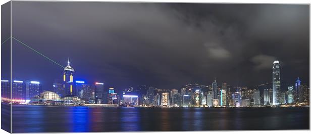 City lights Hong Kong Canvas Print by Thomas Stroehle