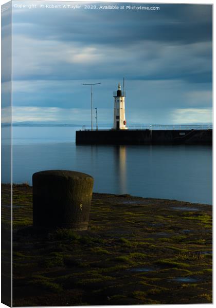 Anstruther Lighthouse Canvas Print by Robert A Taylor