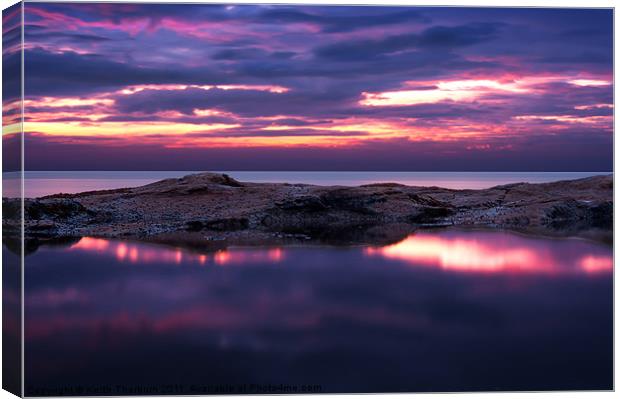 Guillane Evening Sky Canvas Print by Keith Thorburn EFIAP/b