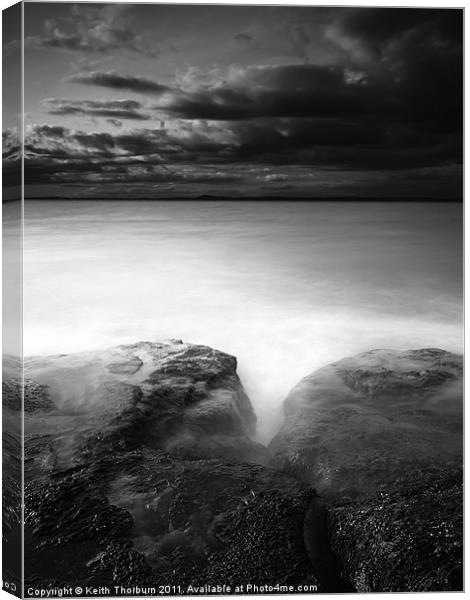 Rocky Ocean Calm Canvas Print by Keith Thorburn EFIAP/b