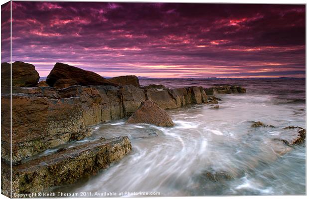 Coastal Sunrise Canvas Print by Keith Thorburn EFIAP/b