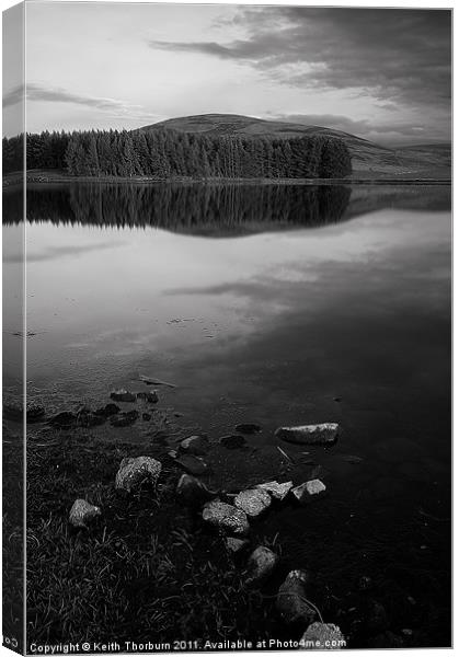 Blackadder Reservoir Canvas Print by Keith Thorburn EFIAP/b