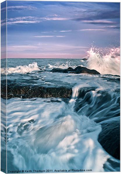 Dunbar Sea Waves Canvas Print by Keith Thorburn EFIAP/b