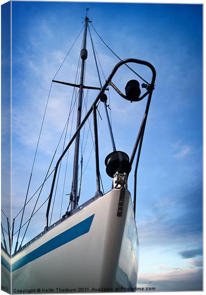 Boat in Harbour Canvas Print by Keith Thorburn EFIAP/b