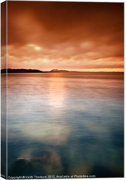 Winters sunset over the capital Canvas Print by Keith Thorburn EFIAP/b