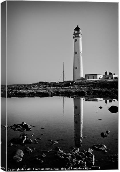 Barns Ness Lighthouse. Canvas Print by Keith Thorburn EFIAP/b