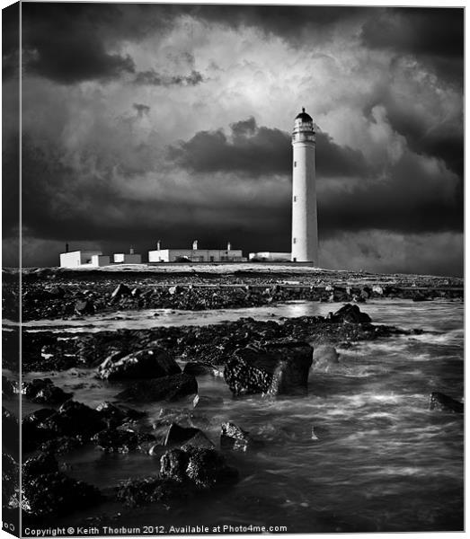 Barns Ness Lighthouse. Canvas Print by Keith Thorburn EFIAP/b