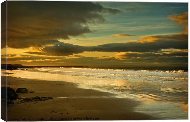 Evening Sun on Gullane Beach Canvas Print by Keith Thorburn EFIAP/b
