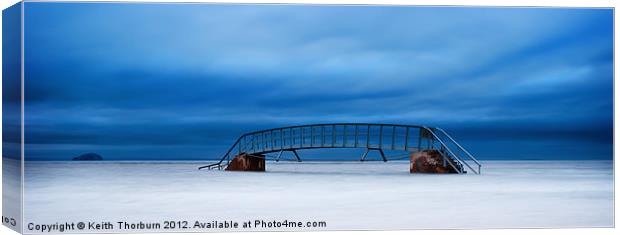 Bridge on sea Canvas Print by Keith Thorburn EFIAP/b