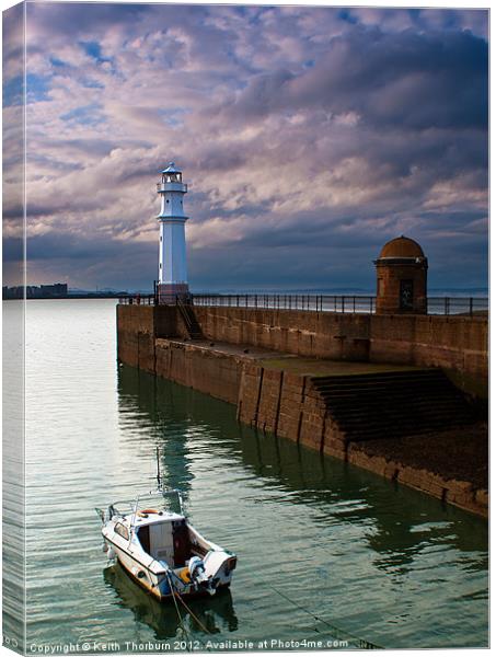 Newhaven Harbour Canvas Print by Keith Thorburn EFIAP/b