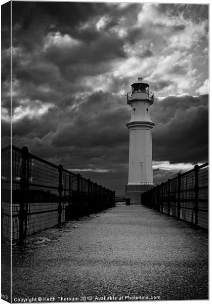 Newhaven Harbour Lighthouse Canvas Print by Keith Thorburn EFIAP/b