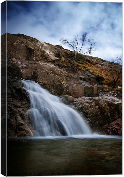 Falls at Glencoe Canvas Print by Keith Thorburn EFIAP/b
