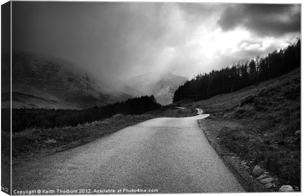 Road to Loch Etive Canvas Print by Keith Thorburn EFIAP/b