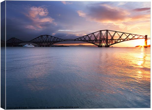Sunrise over the Forth. Canvas Print by Keith Thorburn EFIAP/b