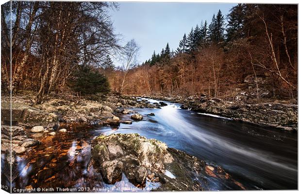 The River Garry Canvas Print by Keith Thorburn EFIAP/b