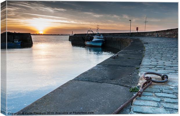 Musselburgh Harbour Sunset Canvas Print by Keith Thorburn EFIAP/b