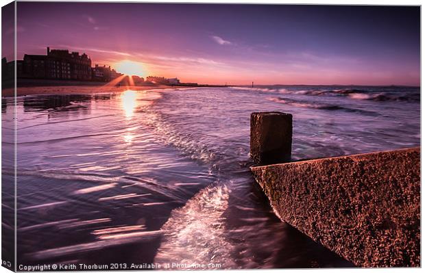 Sunset at Porty Canvas Print by Keith Thorburn EFIAP/b