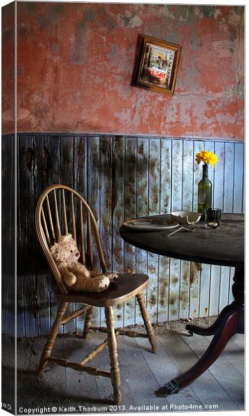 Teddy Bear Dinner Canvas Print by Keith Thorburn EFIAP/b