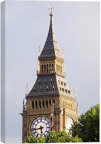 Westminster Clock Tower Canvas Print by Keith Thorburn EFIAP/b