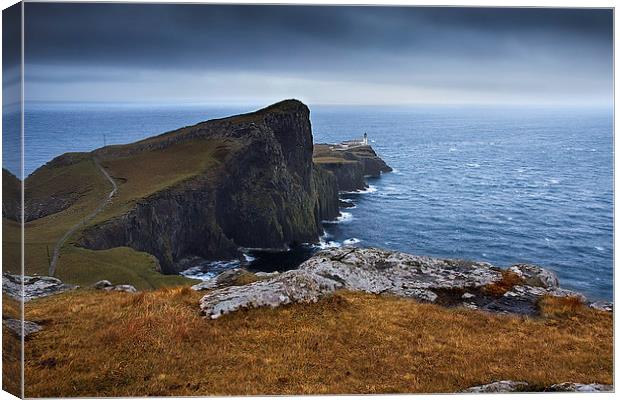 Neist Point Lighthouse Canvas Print by Keith Thorburn EFIAP/b
