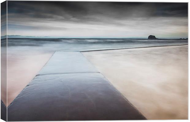 North Berwick Beach Pool Canvas Print by Keith Thorburn EFIAP/b