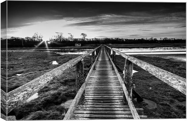 Sunrise over Aberlady Bridge.psd Canvas Print by Keith Thorburn EFIAP/b