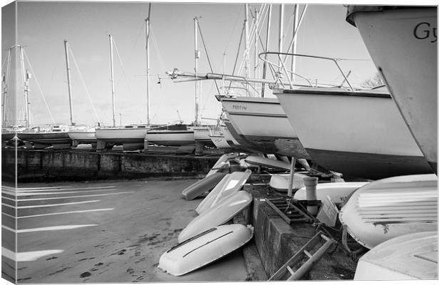 Musselburgh Harbour Boats Canvas Print by Keith Thorburn EFIAP/b