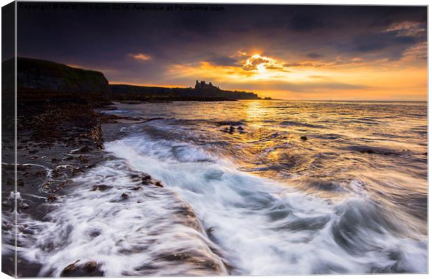 Tantallon and the evening sun. Canvas Print by Keith Thorburn EFIAP/b