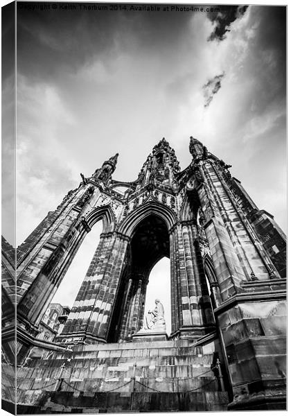 The Scott Monument Canvas Print by Keith Thorburn EFIAP/b