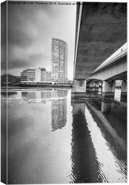 Docks of Belfast  Canvas Print by Keith Thorburn EFIAP/b