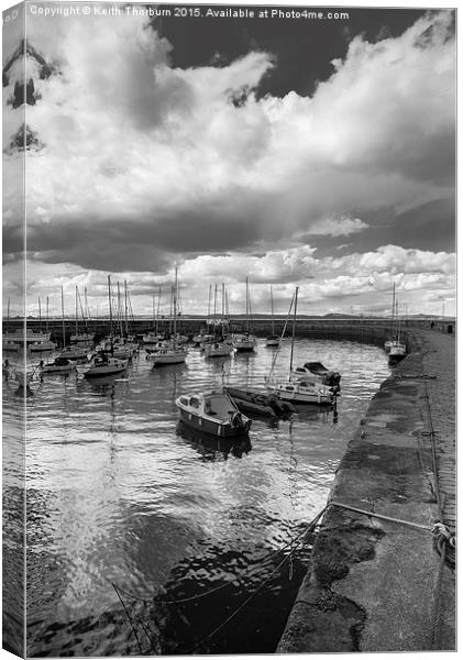 Musselburgh Harbour BW Canvas Print by Keith Thorburn EFIAP/b