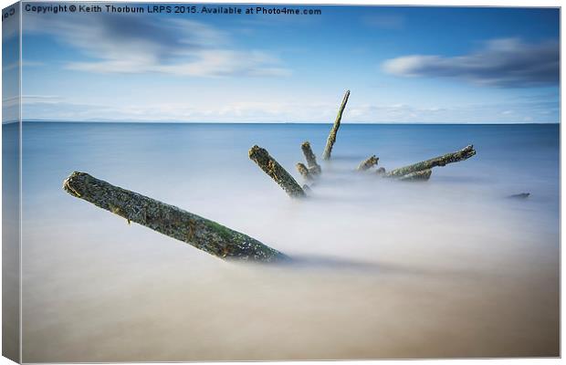 Seton Sands Shipwreck Canvas Print by Keith Thorburn EFIAP/b