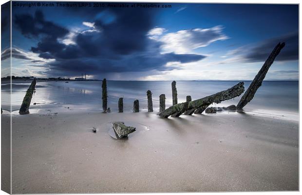 Seton Sands Shipwreck Canvas Print by Keith Thorburn EFIAP/b