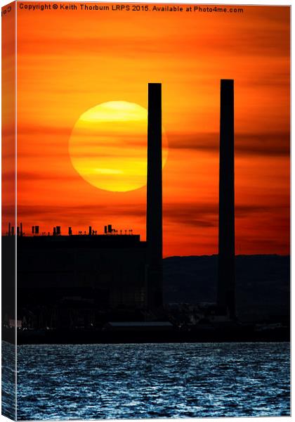 Cockenzie Power Station Sunset Canvas Print by Keith Thorburn EFIAP/b