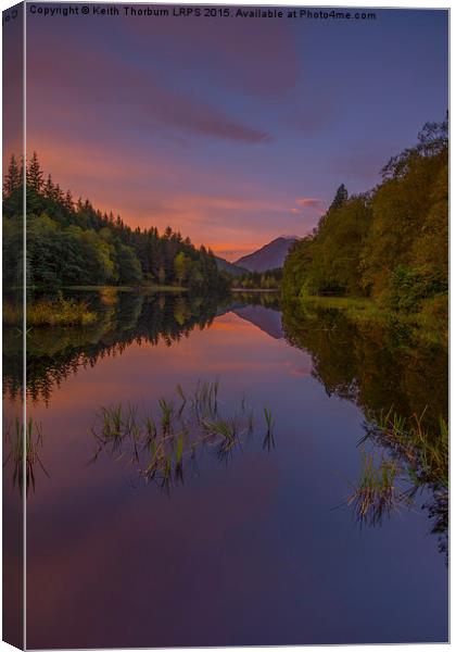 Loch Lochan Sunrise Canvas Print by Keith Thorburn EFIAP/b