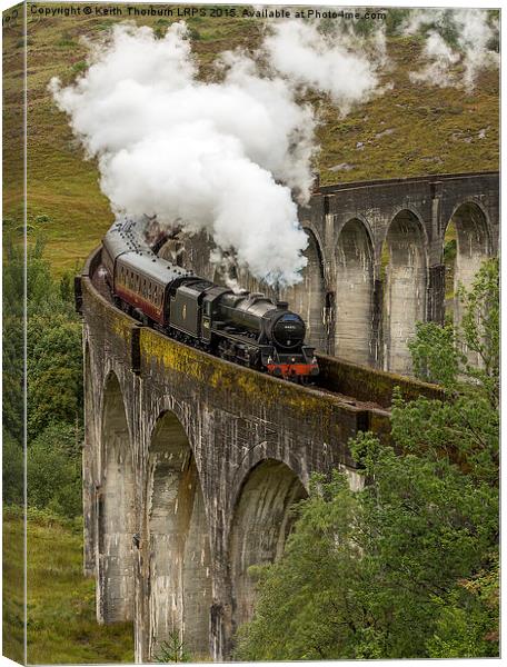 Glefinnan Viaduct Train Canvas Print by Keith Thorburn EFIAP/b